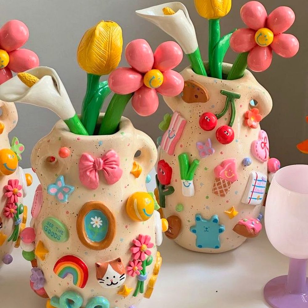 Handmade Air Dry Clay Vase