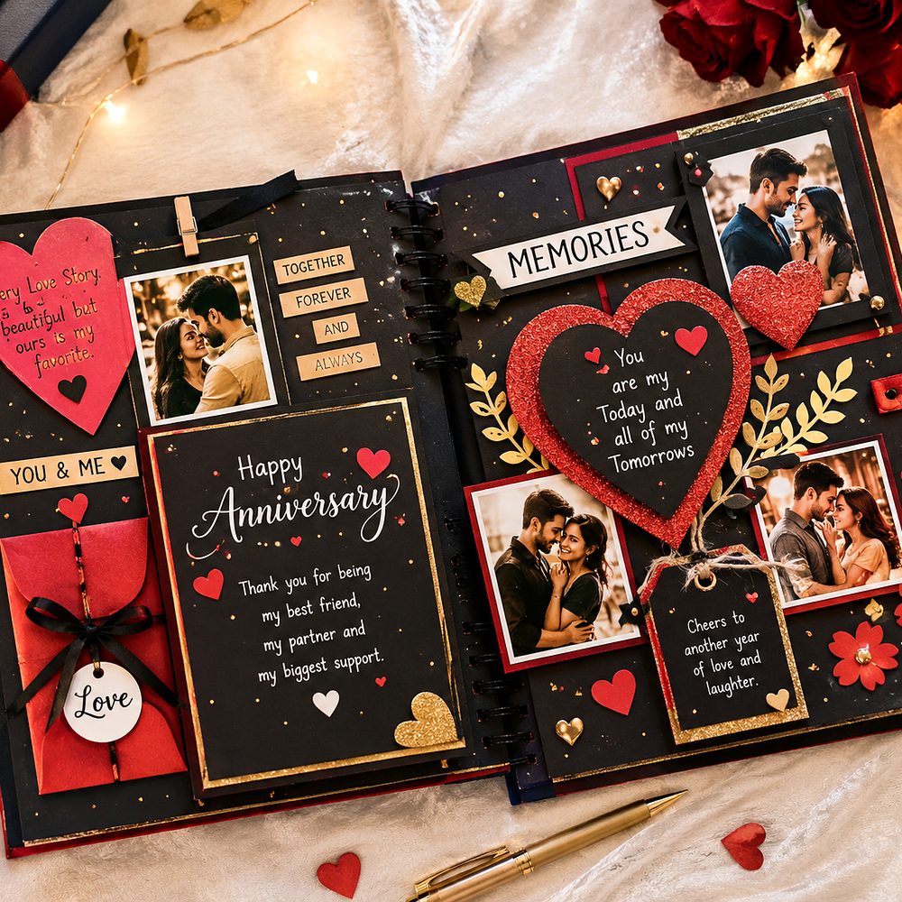 Handmade Anniversary Scrapbook